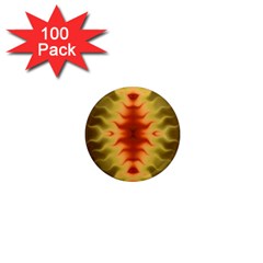 Red Gold Tie Dye 1  Mini Magnets (100 Pack) 