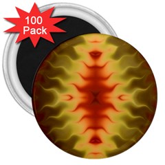 Red Gold Tie Dye 3  Magnets (100 Pack)