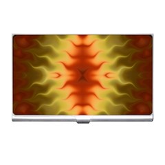 Red Gold Tie Dye Business Card Holder