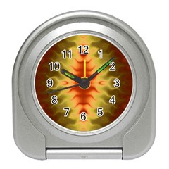 Red Gold Tie Dye Travel Alarm Clock