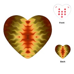 Red Gold Tie Dye Playing Cards Single Design (heart)