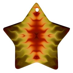 Red Gold Tie Dye Star Ornament (two Sides) by SpinnyChairDesigns