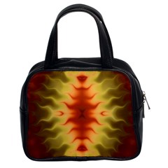 Red Gold Tie Dye Classic Handbag (two Sides)