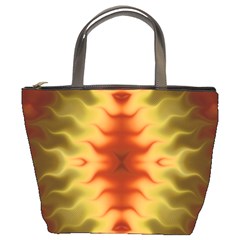 Red Gold Tie Dye Bucket Bag