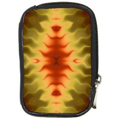 Red Gold Tie Dye Compact Camera Leather Case