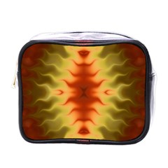 Red Gold Tie Dye Mini Toiletries Bag (one Side)