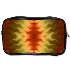 Red Gold Tie Dye Toiletries Bag (one Side)