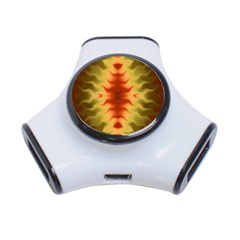 Red Gold Tie Dye 3-port Usb Hub