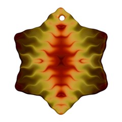 Red Gold Tie Dye Snowflake Ornament (two Sides)