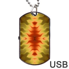 Red Gold Tie Dye Dog Tag Usb Flash (two Sides)