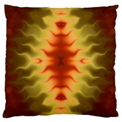 Red Gold Tie Dye Large Cushion Case (two Sides)