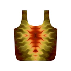 Red Gold Tie Dye Full Print Recycle Bag (s)