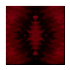 Black Red Tie Dye Pattern Tile Coaster