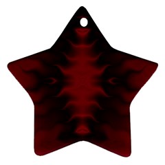 Black Red Tie Dye Pattern Ornament (star)