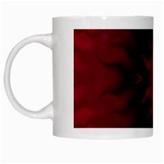 Black Red Tie Dye Pattern White Mugs by SpinnyChairDesigns