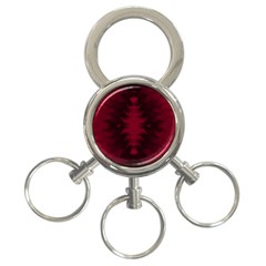 Black Red Tie Dye Pattern 3-ring Key Chain