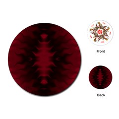 Black Red Tie Dye Pattern Playing Cards Single Design (round) by SpinnyChairDesigns