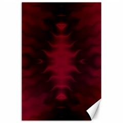 Black Red Tie Dye Pattern Canvas 24  X 36 