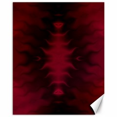 Black Red Tie Dye Pattern Canvas 11  X 14 