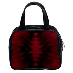Black Red Tie Dye Pattern Classic Handbag (two Sides)