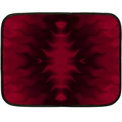 Black Red Tie Dye Pattern Fleece Blanket (mini)