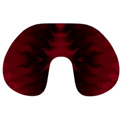 Black Red Tie Dye Pattern Travel Neck Pillow