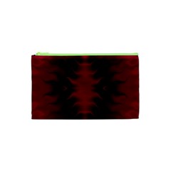 Black Red Tie Dye Pattern Cosmetic Bag (xs)