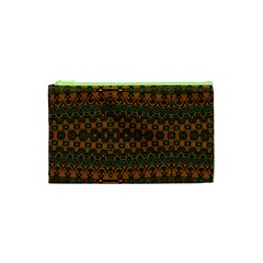 Boho Rustic Green Cosmetic Bag (xs) by SpinnyChairDesigns