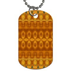 Boho Honey Gold Dog Tag (two Sides) by SpinnyChairDesigns