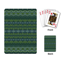 Boho Forest Green  Playing Cards Single Design (rectangle) by SpinnyChairDesigns