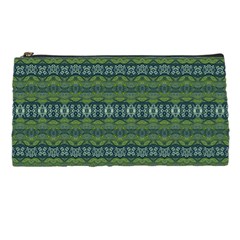 Boho Forest Green  Pencil Case by SpinnyChairDesigns