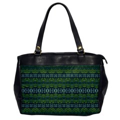 Boho Forest Green  Oversize Office Handbag by SpinnyChairDesigns