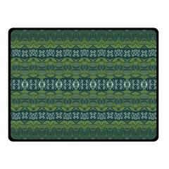 Boho Forest Green  Fleece Blanket (small) by SpinnyChairDesigns