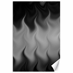 Abstract Black Grey Canvas 24  X 36  by SpinnyChairDesigns