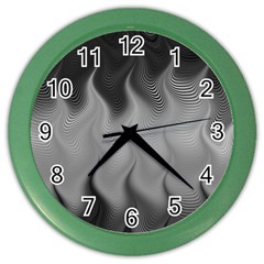 Abstract Black Grey Color Wall Clock by SpinnyChairDesigns