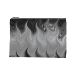 Abstract Black Grey Cosmetic Bag (large) by SpinnyChairDesigns