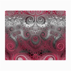 Black Pink Spirals And Swirls Small Glasses Cloth by SpinnyChairDesigns