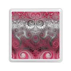 Black Pink Spirals And Swirls Memory Card Reader (square) by SpinnyChairDesigns