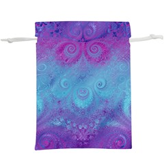 Purple Blue Swirls And Spirals  Lightweight Drawstring Pouch (xl) by SpinnyChairDesigns