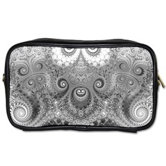 Black And White Spirals Toiletries Bag (two Sides) by SpinnyChairDesigns