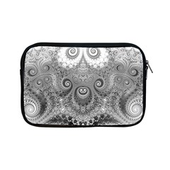 Black And White Spirals Apple Ipad Mini Zipper Cases by SpinnyChairDesigns