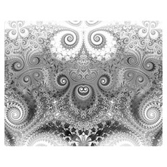 Black And White Spirals Double Sided Flano Blanket (medium)  by SpinnyChairDesigns
