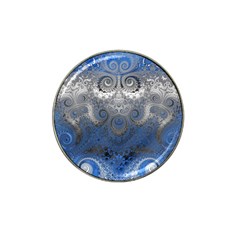 Blue Swirls and Spirals Hat Clip Ball Marker (4 pack)