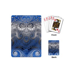 Blue Swirls and Spirals Playing Cards Single Design (Mini)