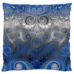 Blue Swirls and Spirals Standard Flano Cushion Case (Two Sides)