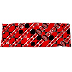 Abstract Red Black Checkered Body Pillow Case Dakimakura (two Sides) by SpinnyChairDesigns