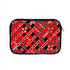 Abstract Red Black Checkered Apple Macbook Pro 15  Zipper Case by SpinnyChairDesigns