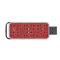 Abstract Red Black Checkered Portable Usb Flash (two Sides) by SpinnyChairDesigns