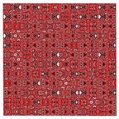 Abstract Red Black Checkered Wooden Puzzle Square by SpinnyChairDesigns