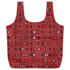 Abstract Red Black Checkered Full Print Recycle Bag (xxl) by SpinnyChairDesigns